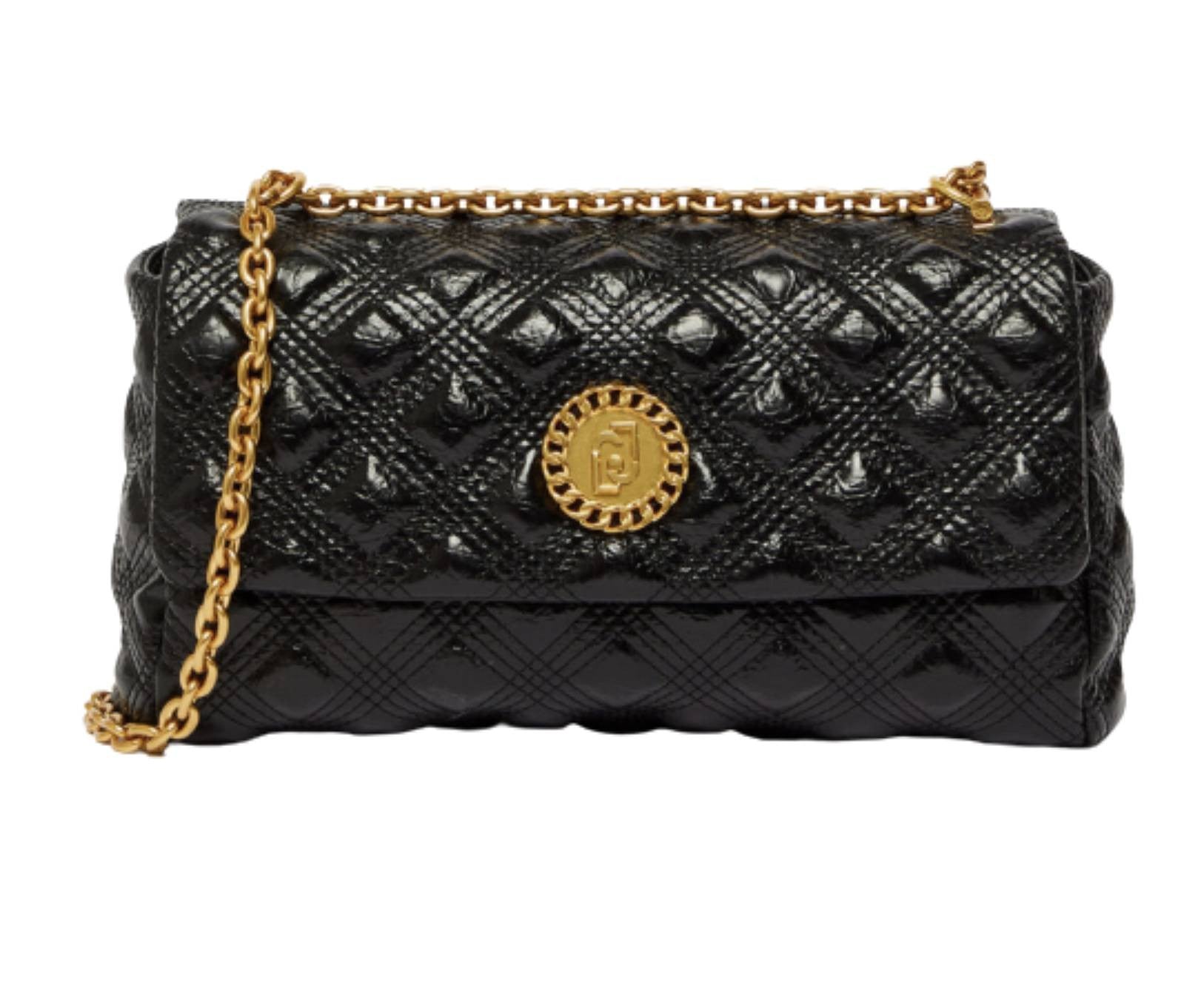 Borsa donna Liu-jo tracolla Achala crossbody M diamond quilted nero B23LJ22 AF2154