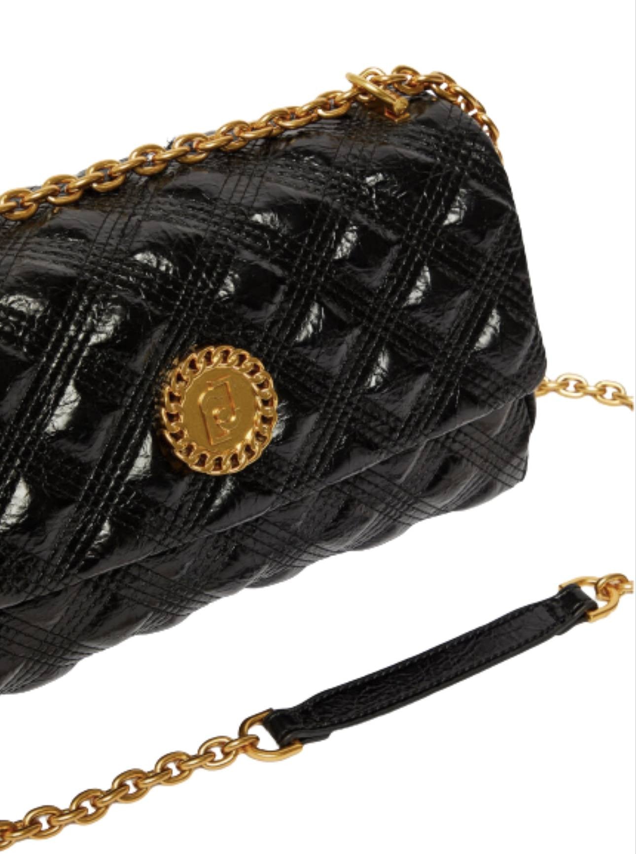 Borsa donna Liu-jo tracolla Achala crossbody M diamond quilted nero B23LJ22 AF2154