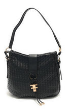Borsa donna Fracomina a spalla hobo bag ecopelle intrecciato nero BS23FR08 FA23SB3009P411S5-053