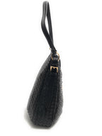 Borsa donna Fracomina a spalla hobo bag ecopelle intrecciato nero BS23FR08 FA23SB3009P411S5-053