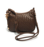 Borsa donna Fracomina tracolla crossover ecopelle intrecciato marrone BS23FR11 FA23SB4005P411S5-091