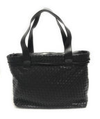 Borsa donna Fracomina a spalla shopping bag ecopelle intrecciato nero BS23FR09 FA23SBA004P411S5-053