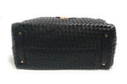 Borsa donna Fracomina a spalla shopping bag ecopelle intrecciato nero BS23FR09 FA23SBA004P411S5-053