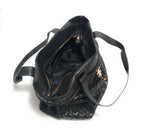 Borsa donna Fracomina a spalla shopping bag ecopelle intrecciato nero BS23FR09 FA23SBA004P411S5-053