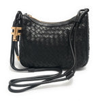 Borsa donna Fracomina tracolla crossover ecopelle intrecciato nero BS23FR04 FA23SB4005P411S5-053