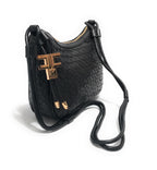 Borsa donna Fracomina tracolla crossover ecopelle intrecciato nero BS23FR04 FA23SB4005P411S5-053