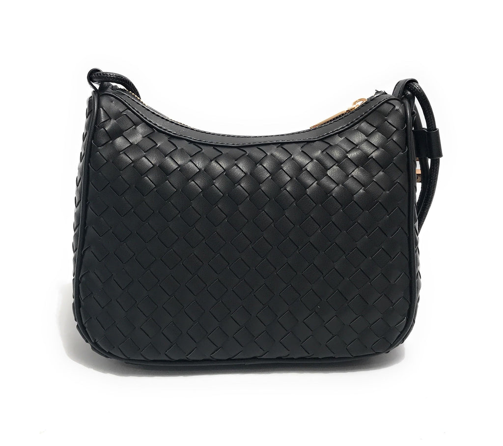 Borsa donna Fracomina tracolla crossover ecopelle intrecciato nero BS23FR04 FA23SB4005P411S5-053