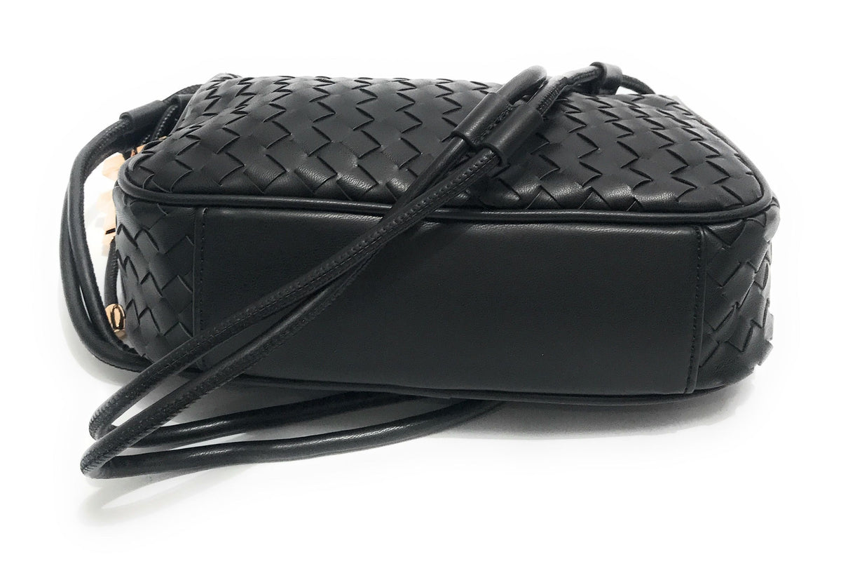 Borsa donna Fracomina tracolla crossover ecopelle intrecciato nero BS23FR04 FA23SB4005P411S5-053
