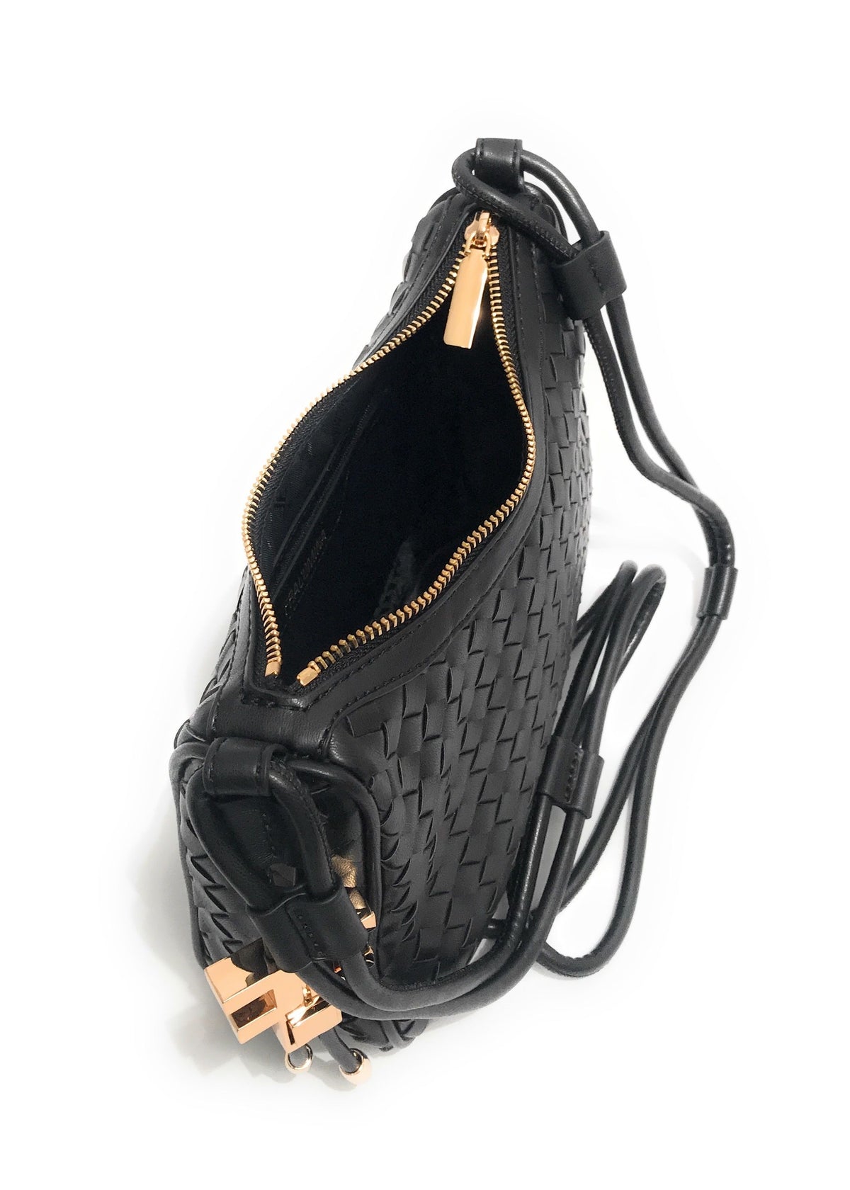 Borsa donna Fracomina tracolla crossover ecopelle intrecciato nero BS23FR04 FA23SB4005P411S5-053