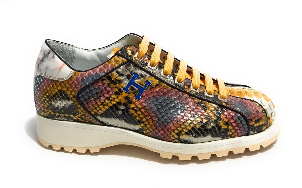 Scarpe uomo Harris sneaker pelle pregiata suffron multicolore / marmorizzato U17HA177