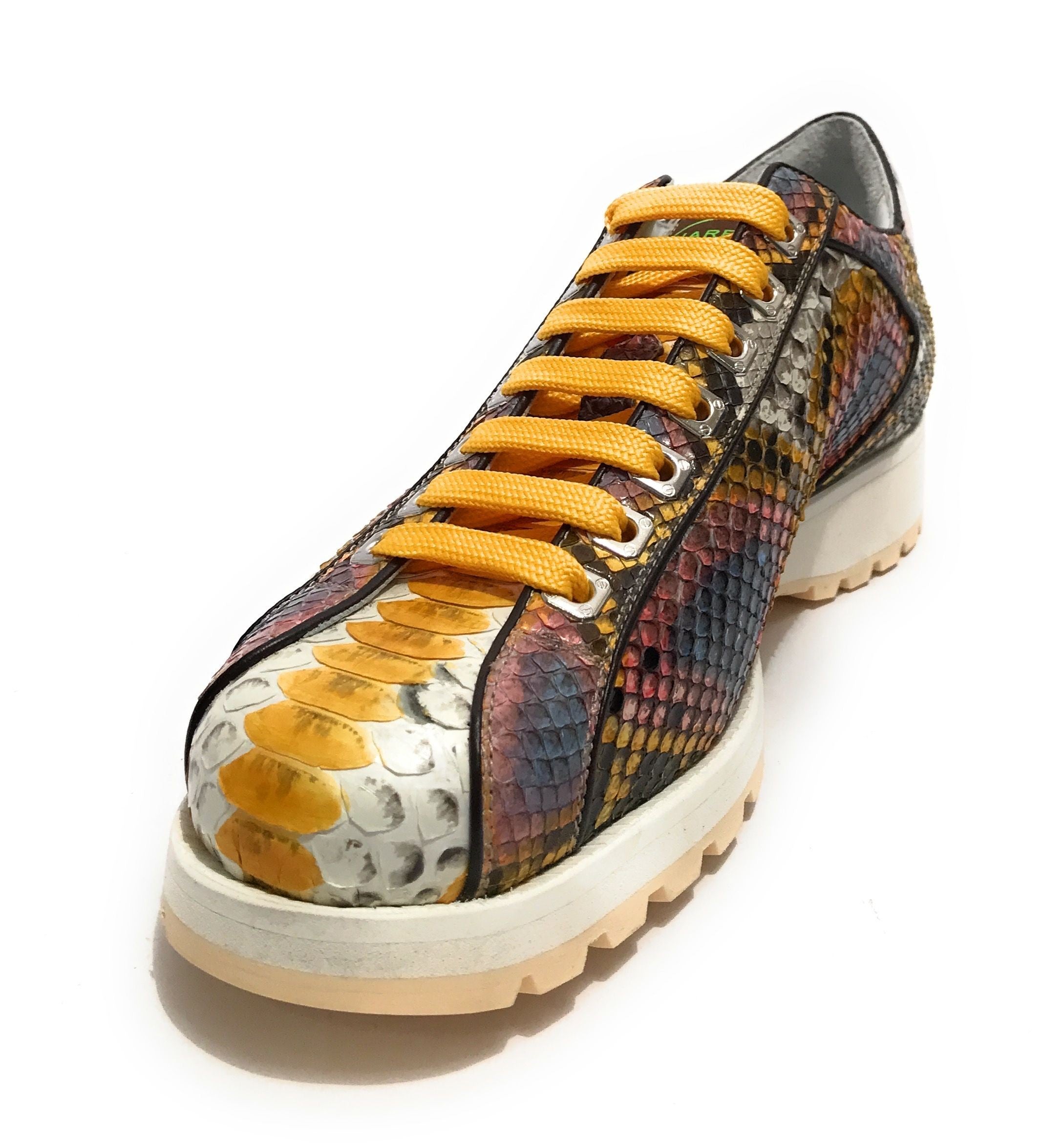 Scarpe uomo Harris sneaker pelle pregiata suffron multicolore / marmorizzato U17HA177