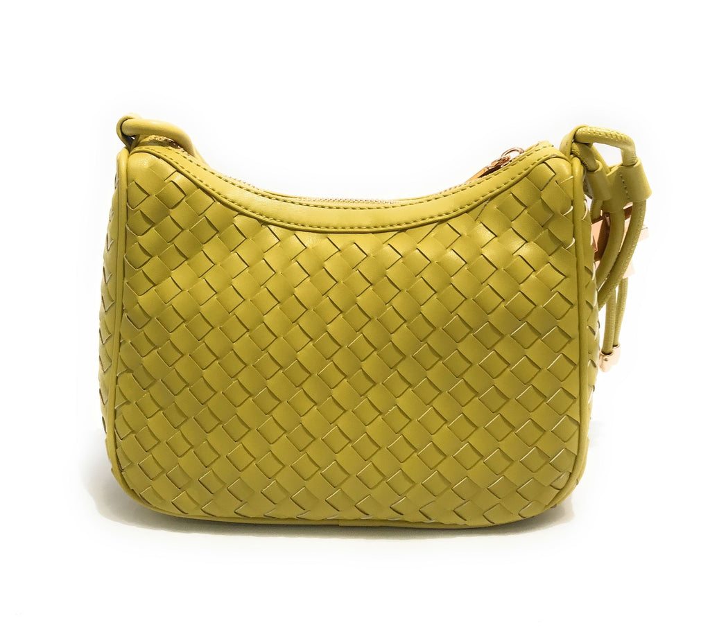 Borsa donna Fracomina tracolla crossover ecopelle intrecciato lime BS23FR12 FA23SB4005P411S5-188