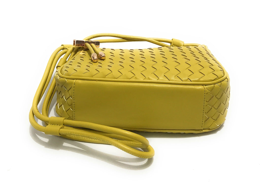 Borsa donna Fracomina tracolla crossover ecopelle intrecciato lime BS23FR12 FA23SB4005P411S5-188