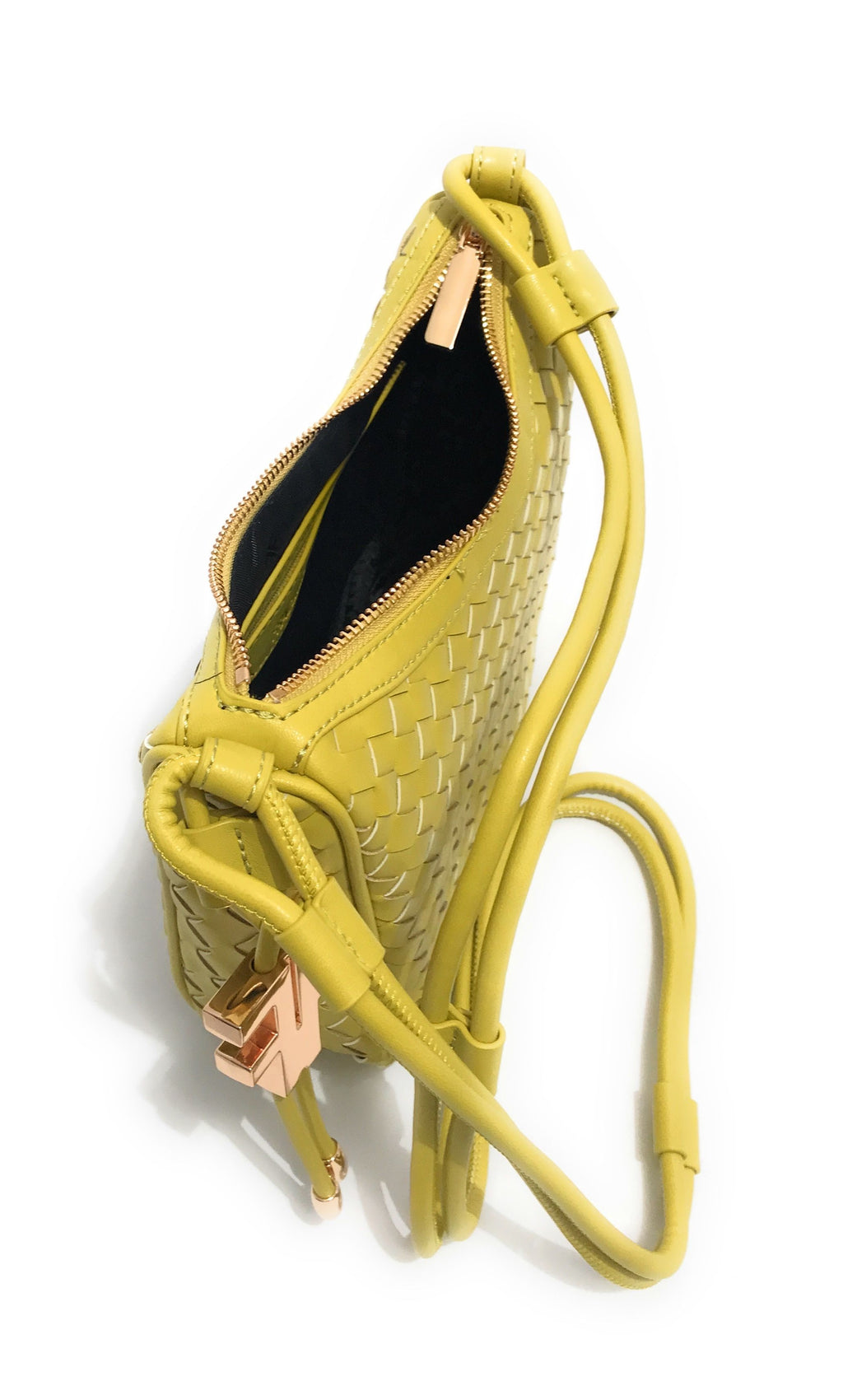 Borsa donna Fracomina tracolla crossover ecopelle intrecciato lime BS23FR12 FA23SB4005P411S5-188