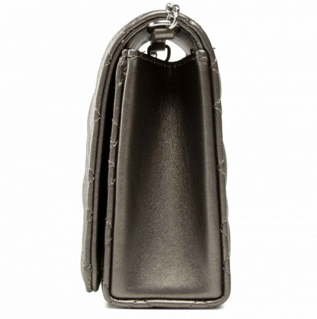 Borsa donna Love Moschino a spalla/ tracolla in ecopelle trapuntata argento BS23MO150 JC4079