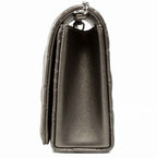 Borsa donna Love Moschino a spalla/ tracolla in ecopelle trapuntata argento BS23MO150 JC4079