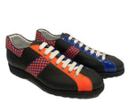 Scarpe uomo Harris sneaker pelle matrix nero/ arancio fluo/ blu U17HA158