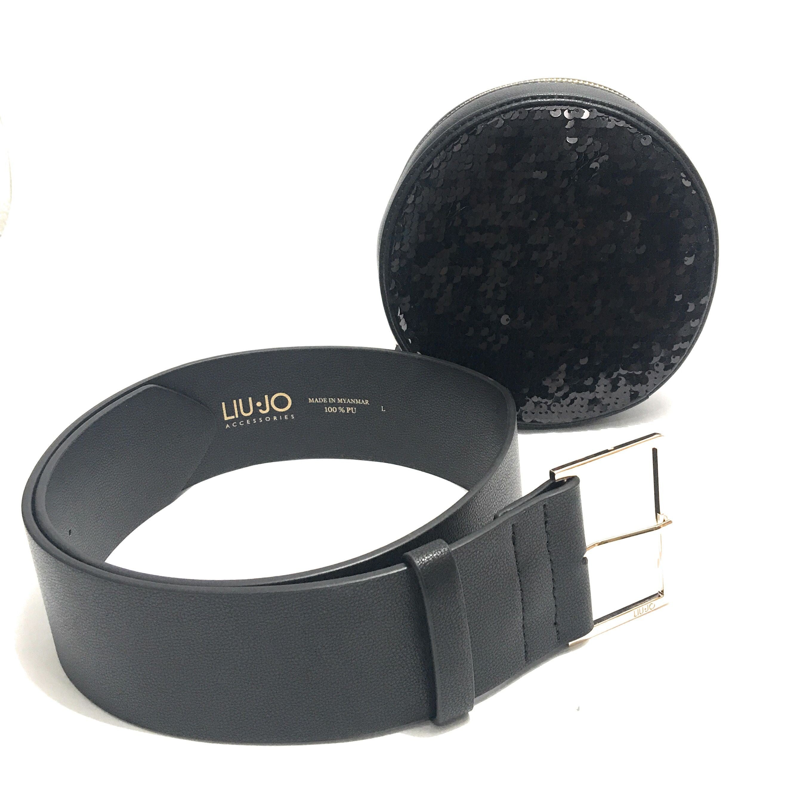 Borsa belt bag Liu-Jo in ecopelle con paillettes colore nero B20LJ62