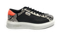 Scarpe uomo Harris Sport sneakers in pelle pregiata nero/ roccia/ arancione U17HA185