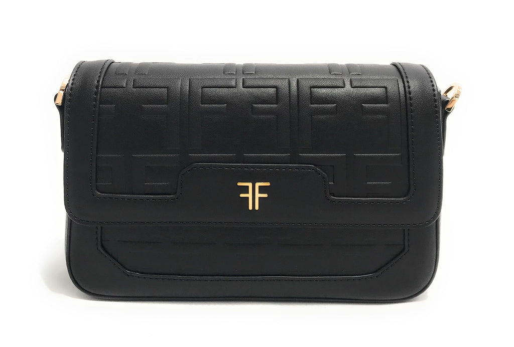 Borsa donna Fracomina tracolla shoulder bag ecopelle embossed nero BS23FR25 FA22WB3006P41101-053