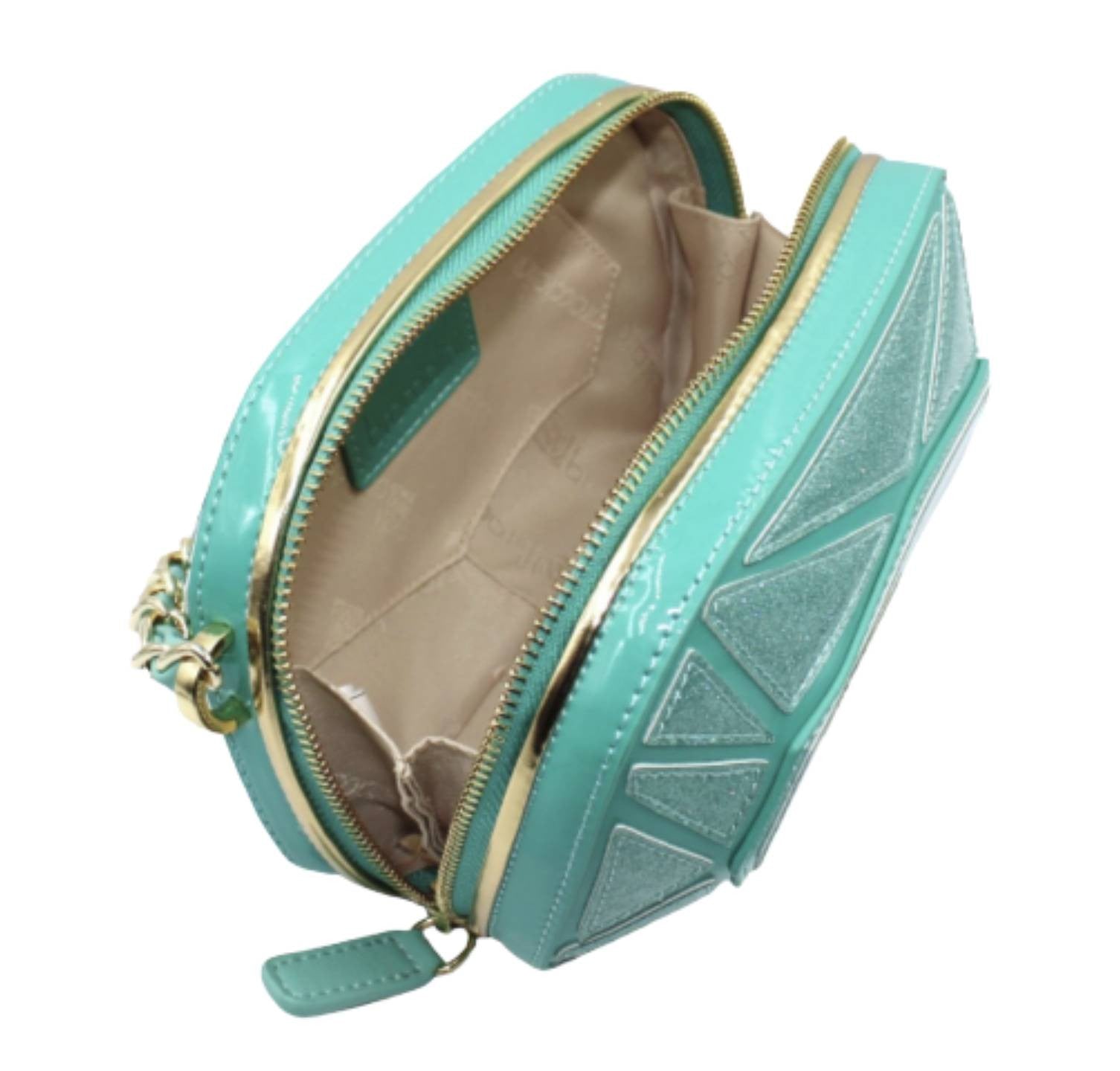 Borsa a mano/ tracolla Braccialini Shape ecopelle verde acqua BS23BR20 B17123