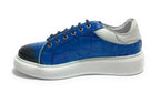 Scarpe uomo Harris Sport sneakers in pelle azzurro panthers U17HA179