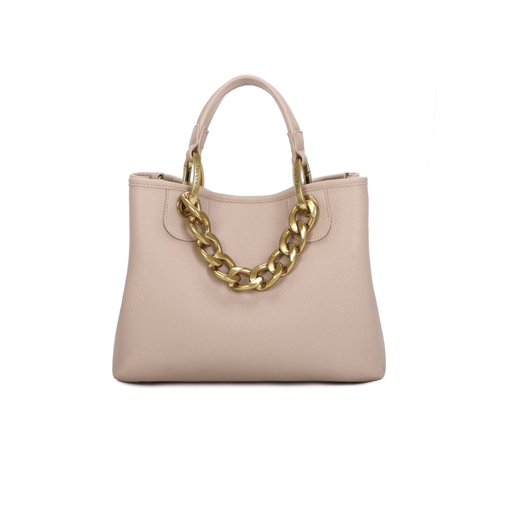 Borsa a mano con tracolla Braccialini Beth Jewels taupe B26BR43 B18531