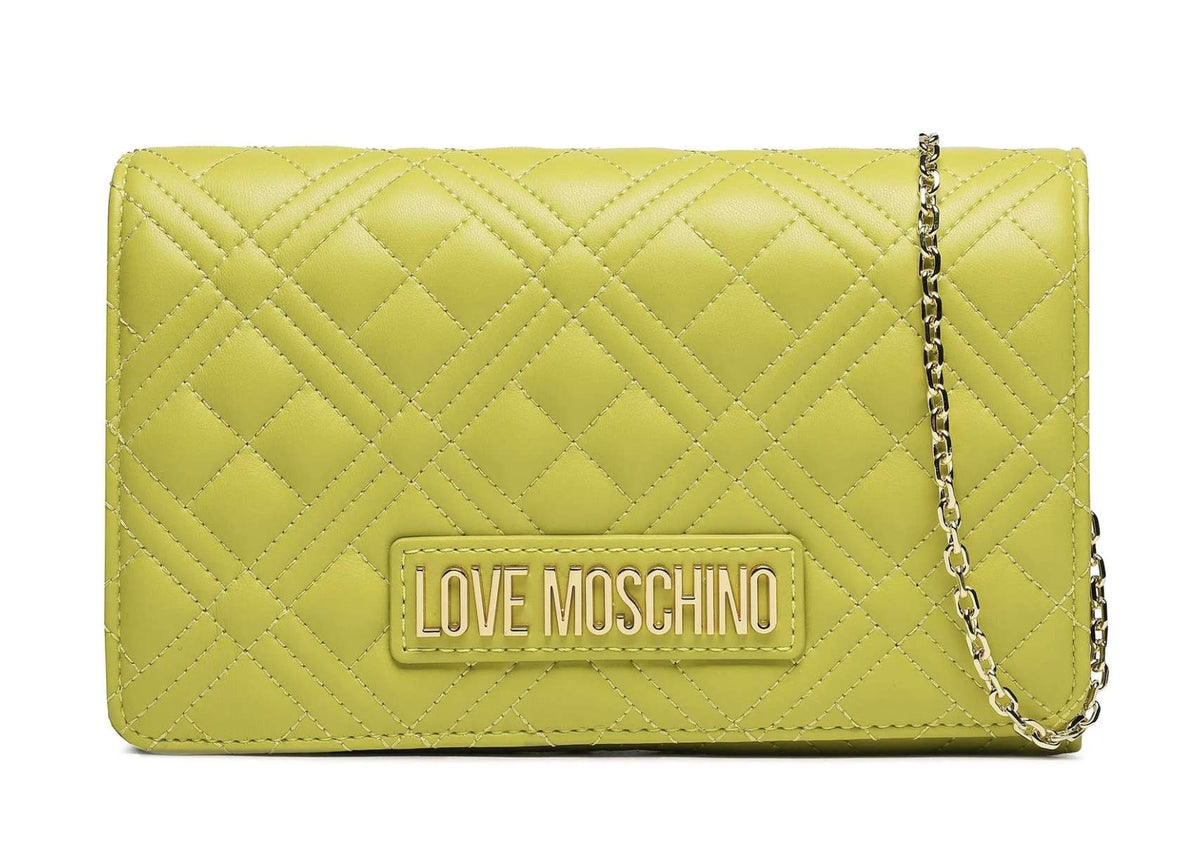 Borsa donna Love Moschino a spalla/ tracolla ecopelle trapuntata lime B24MO68 JC4079