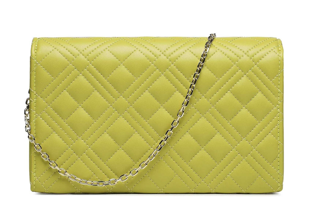 Borsa donna Love Moschino a spalla/ tracolla ecopelle trapuntata lime B24MO68 JC4079