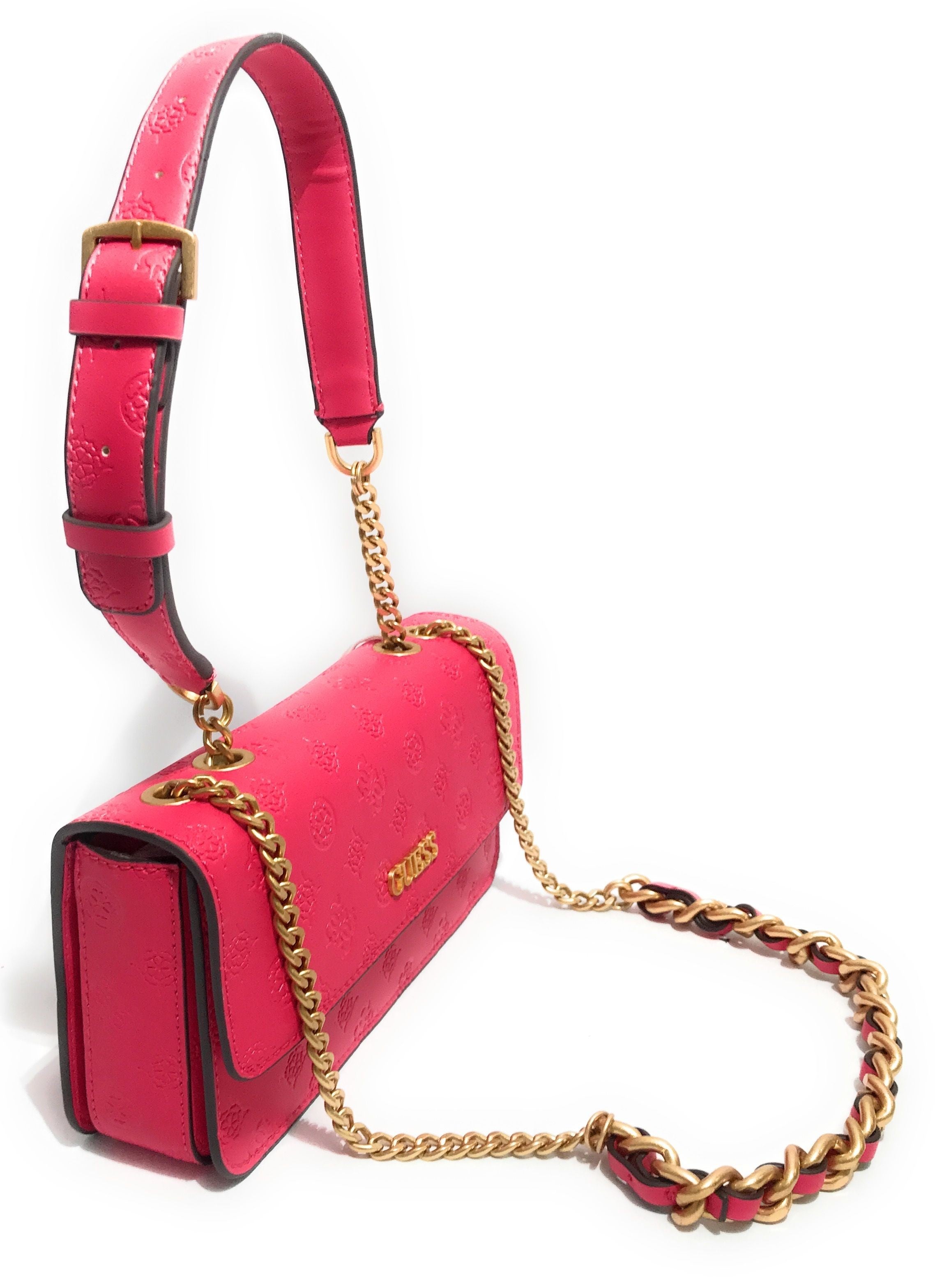 Borsa donna Guess Geva Convertible Flap Crossbody bag magenta B24GU95 PD895921