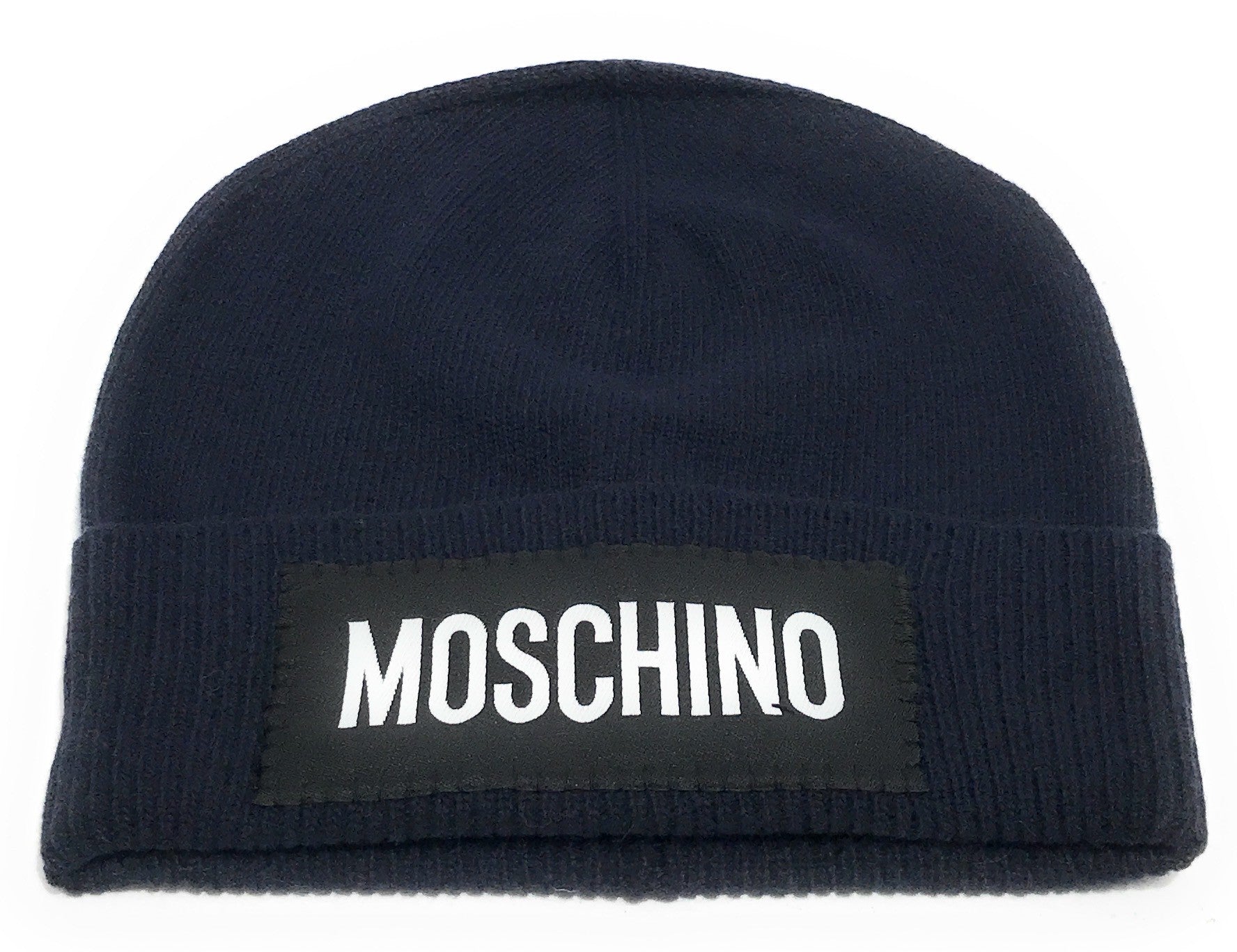 Berretto Moschino Beanie con logo blu C24MO08 60094
