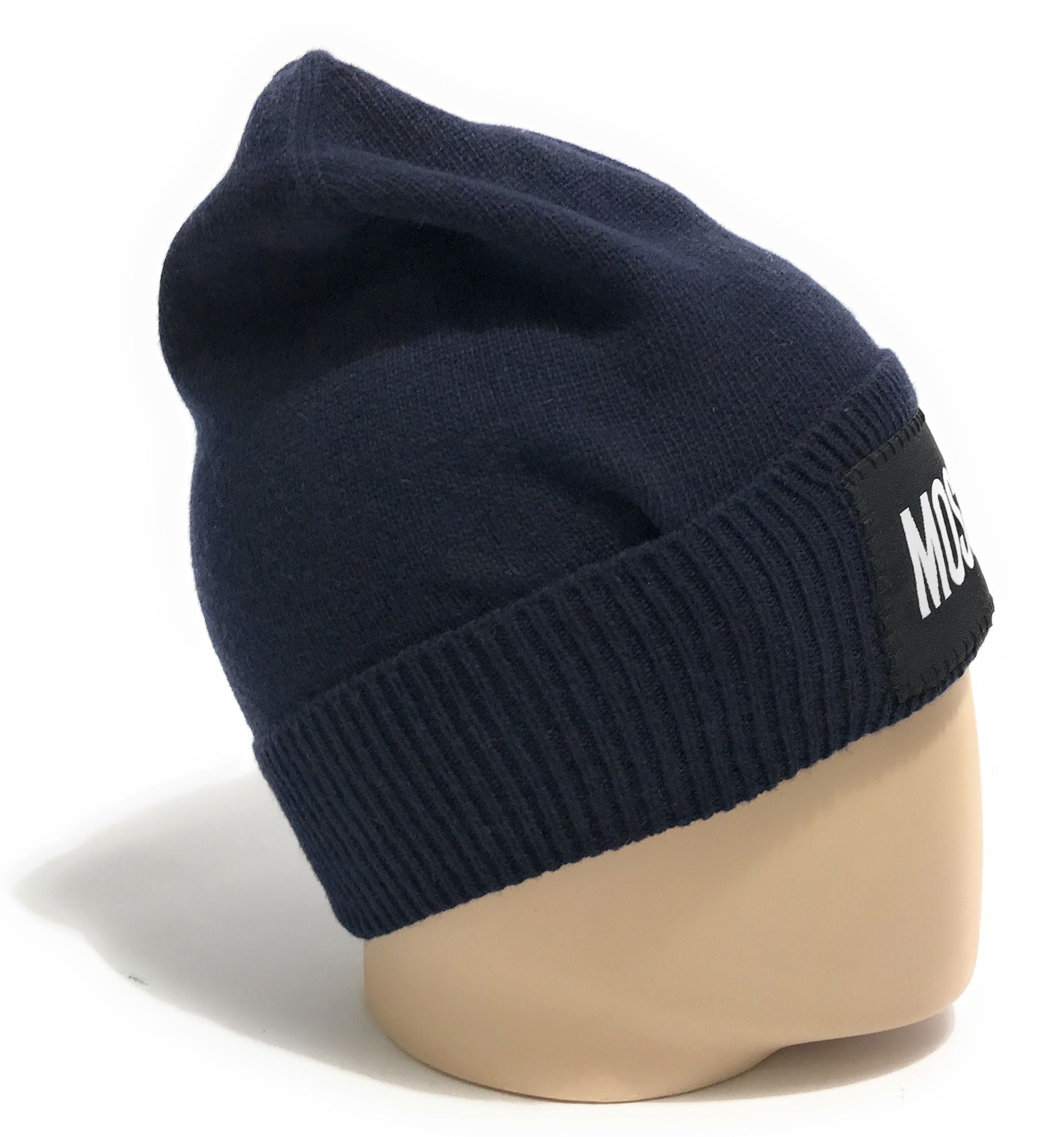 Berretto Moschino Beanie con logo blu C24MO08 60094
