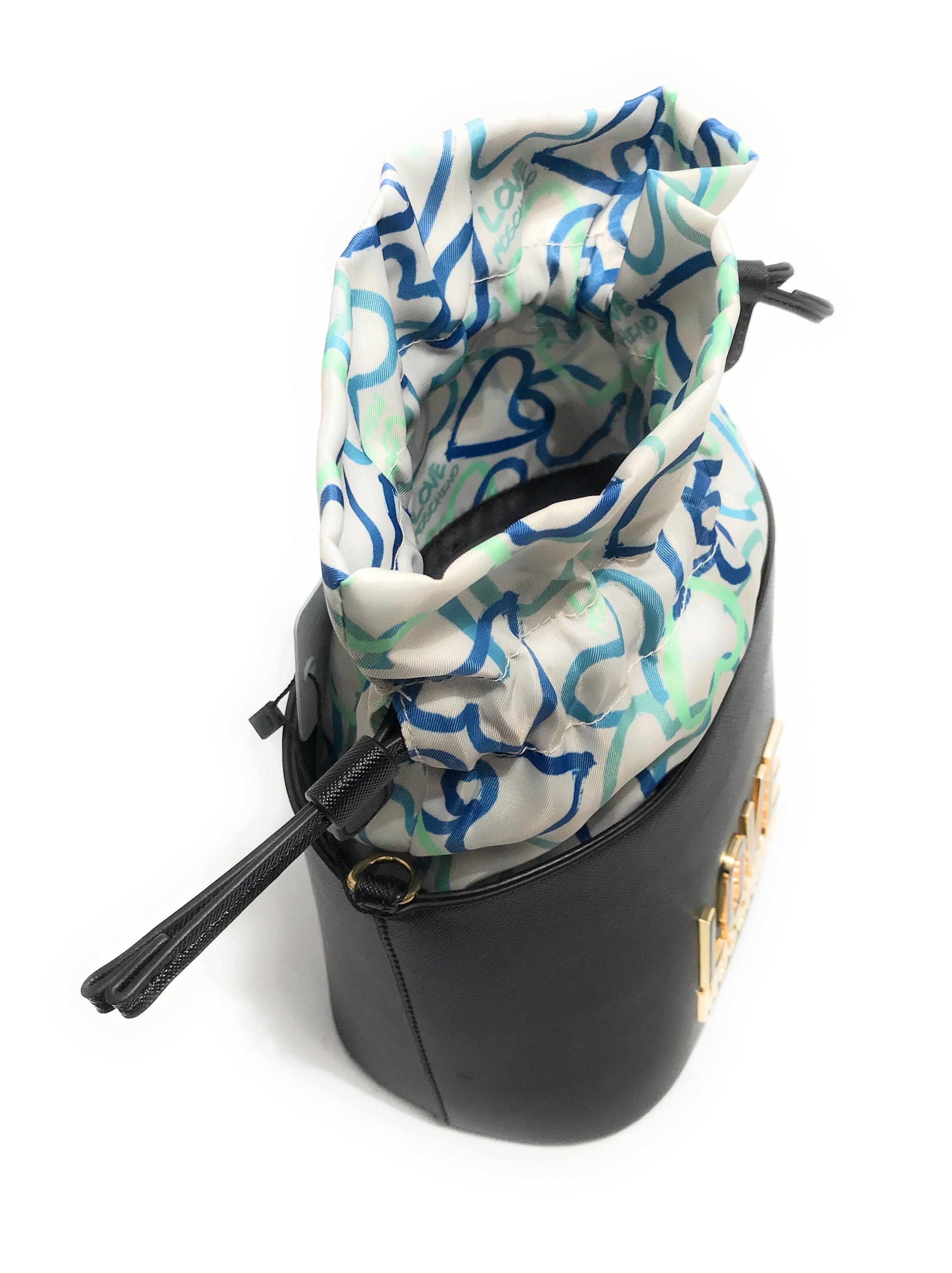 Borsa donna Love Moschino secchiello a tracolla nero BS24MO48 JC4211