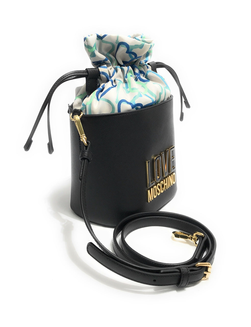 Borsa donna Love Moschino secchiello a tracolla nero BS24MO48 JC4211
