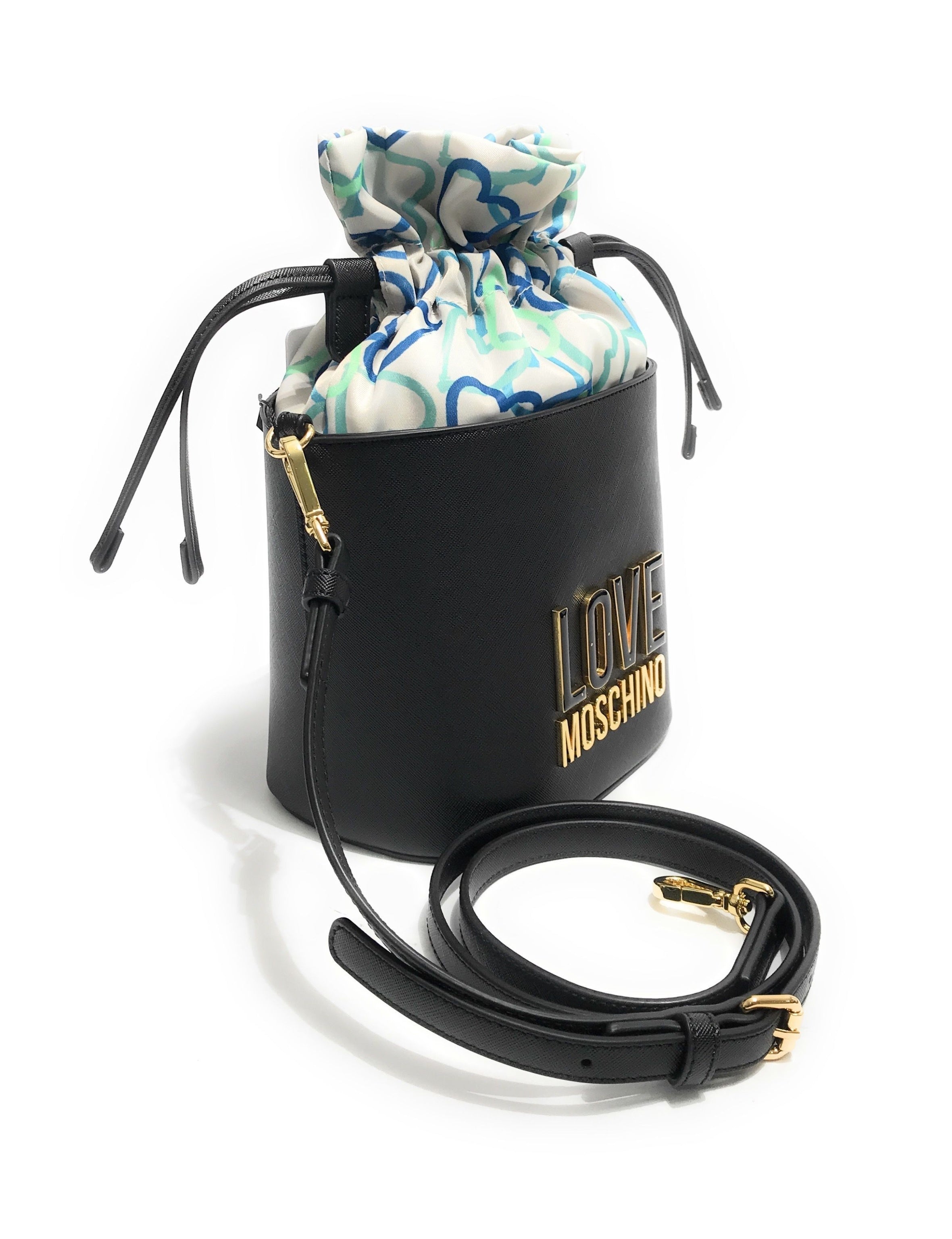 Borsa donna Love Moschino secchiello a tracolla nero BS24MO48 JC4211