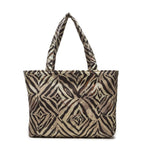 Borsa donna a mano/spalla Liu-jo Shopping scuba print in tessuto con logo etnic animalier cany BS24LJ130 VA4205 F0267