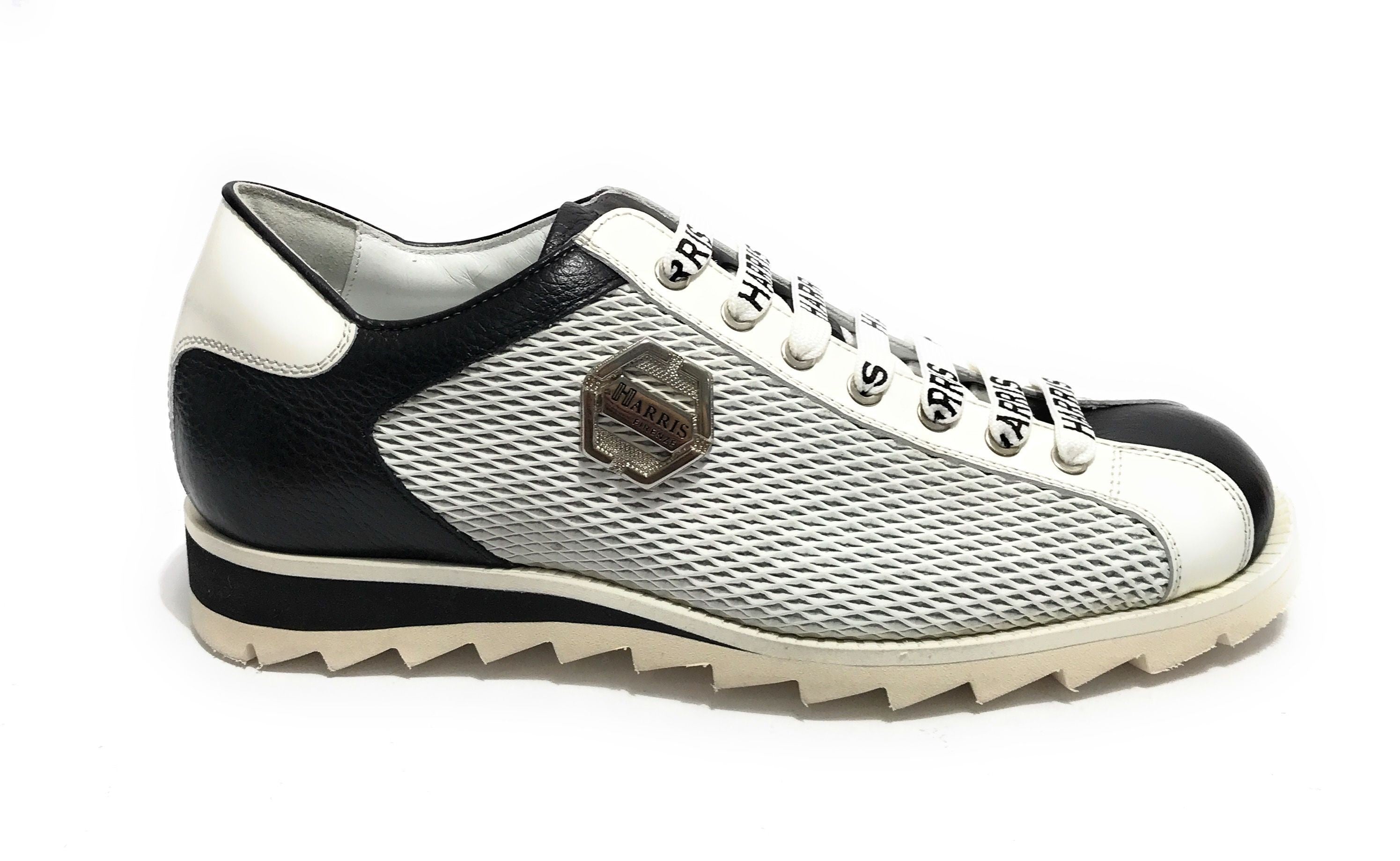 Scarpe uomo Harris sneaker pelle bianco jingo/ nero U17HA205 2817