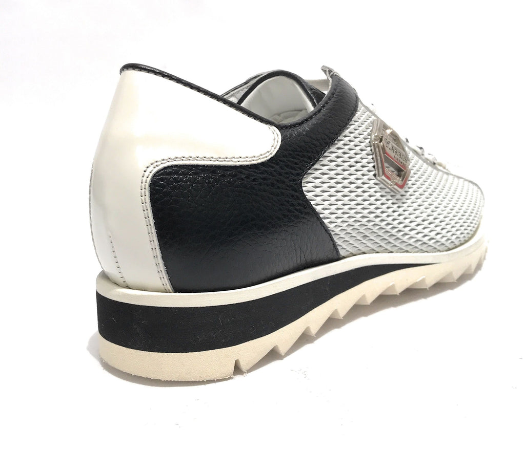 Scarpe uomo Harris sneaker pelle bianco jingo/ nero U17HA205 2817