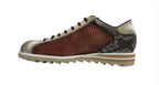 Scarpe uomo Harris sneaker pelle pregiata marrone/ bianco U17HA208 2817