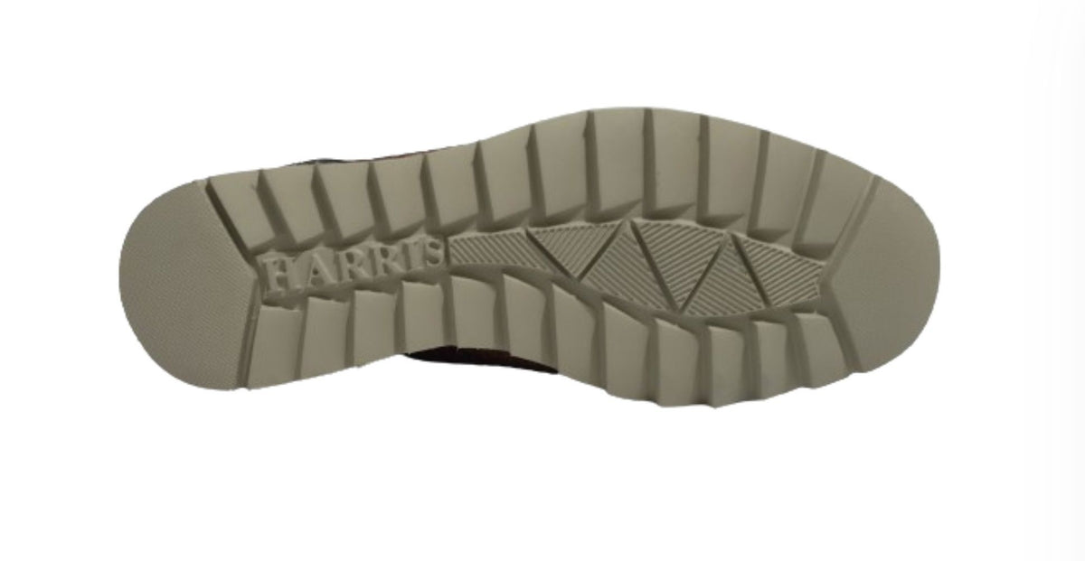 Scarpe uomo Harris sneaker pelle pregiata marrone/ bianco U17HA208 2817