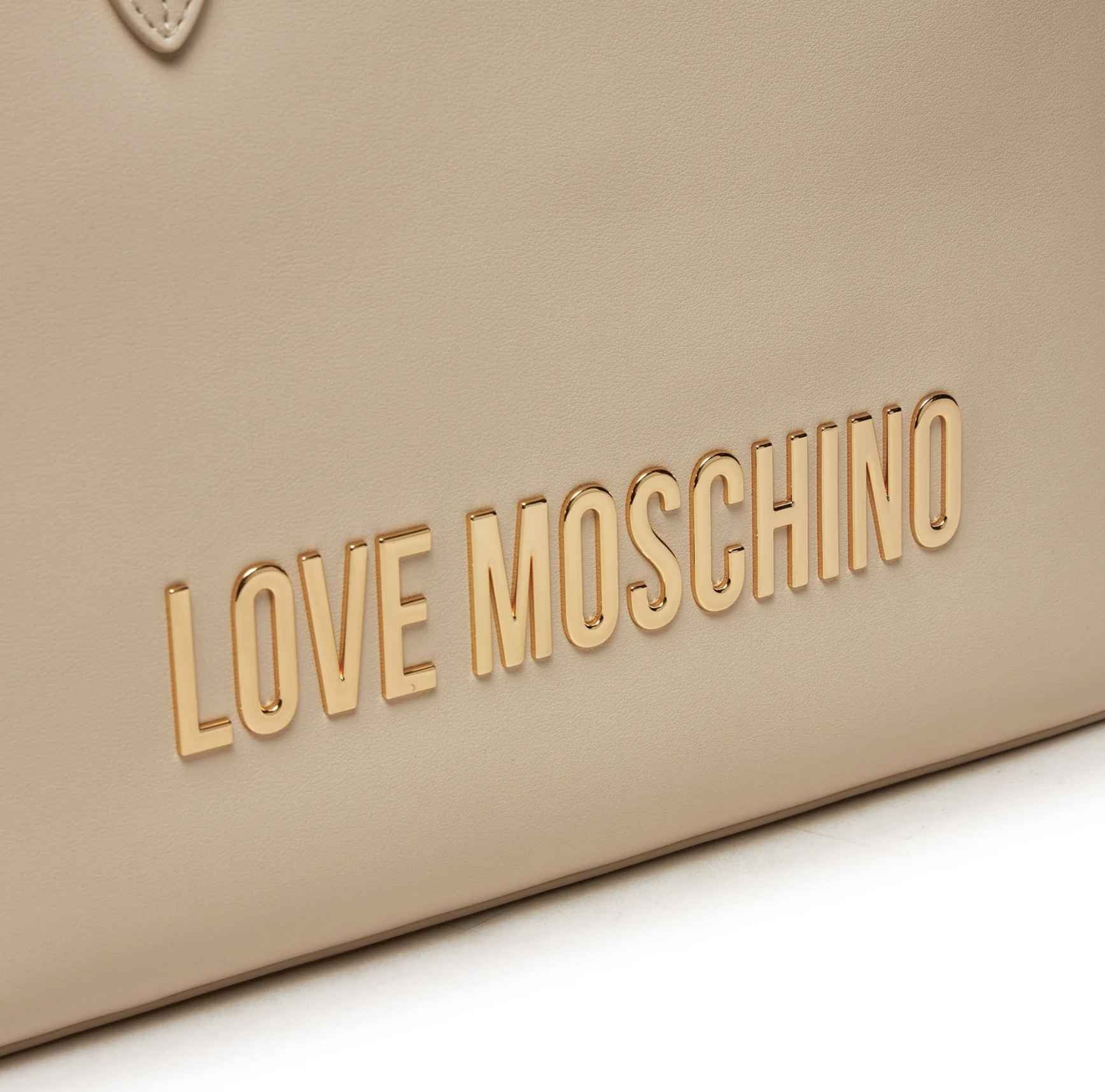 Borsa donna a spalla Love Moschino shopping ecopelle avorio B25MO07 JC4190PP1LKD0110