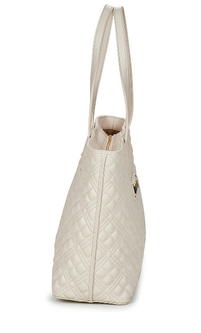 Borsa donna Love Moschino shopping ecopelle trapuntata avorio B25MO42 JC4166PP1LLA0110