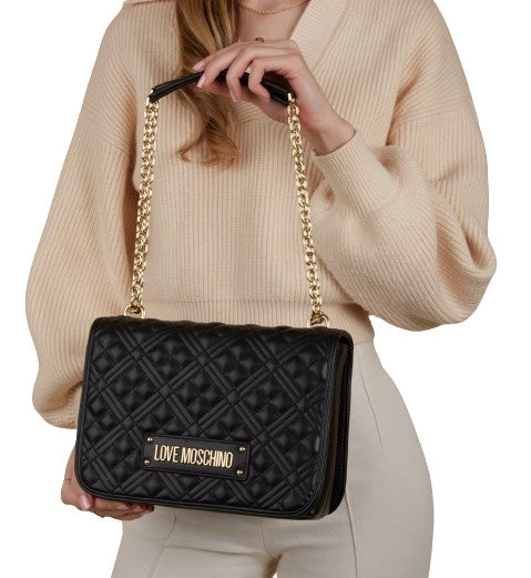Borsa donna Love Moschino a spalla/ tracolla ecopelle trapuntata nero B25MO89 JC4000PP0LLA0000