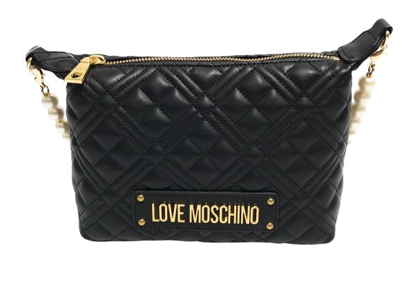Borsa donna a mano/spalla Love Moschino trapuntata nero galv. oro B25MO101 JC4304PP0LLA0000