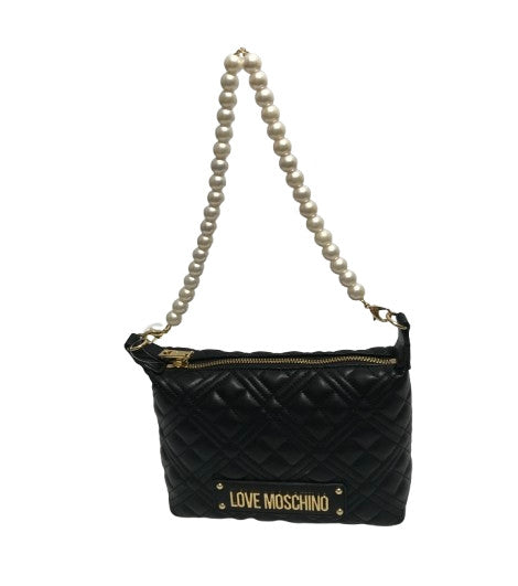 Borsa donna a mano/spalla Love Moschino trapuntata nero galv. oro B25MO101 JC4304PP0LLA0000