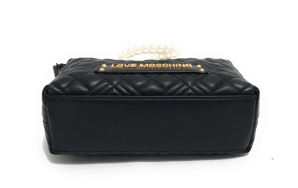 Borsa donna a mano/spalla Love Moschino trapuntata nero galv. oro B25MO101 JC4304PP0LLA0000