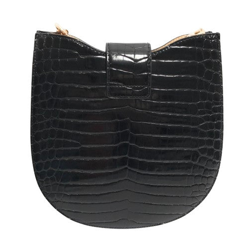 Borsa donna Love Moschino a spalla ecopelle shiny cocco nero B25MO92 JC4386PP0LKJ0000