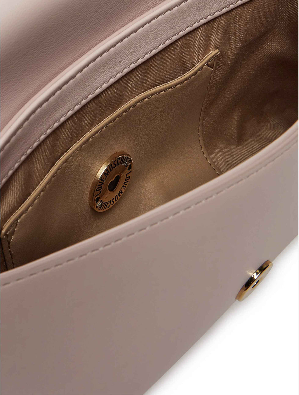 Borsa donna Love Moschino piatta a spalla in ecopelle cipria BS25MO41 JC4058PP1MLO0601