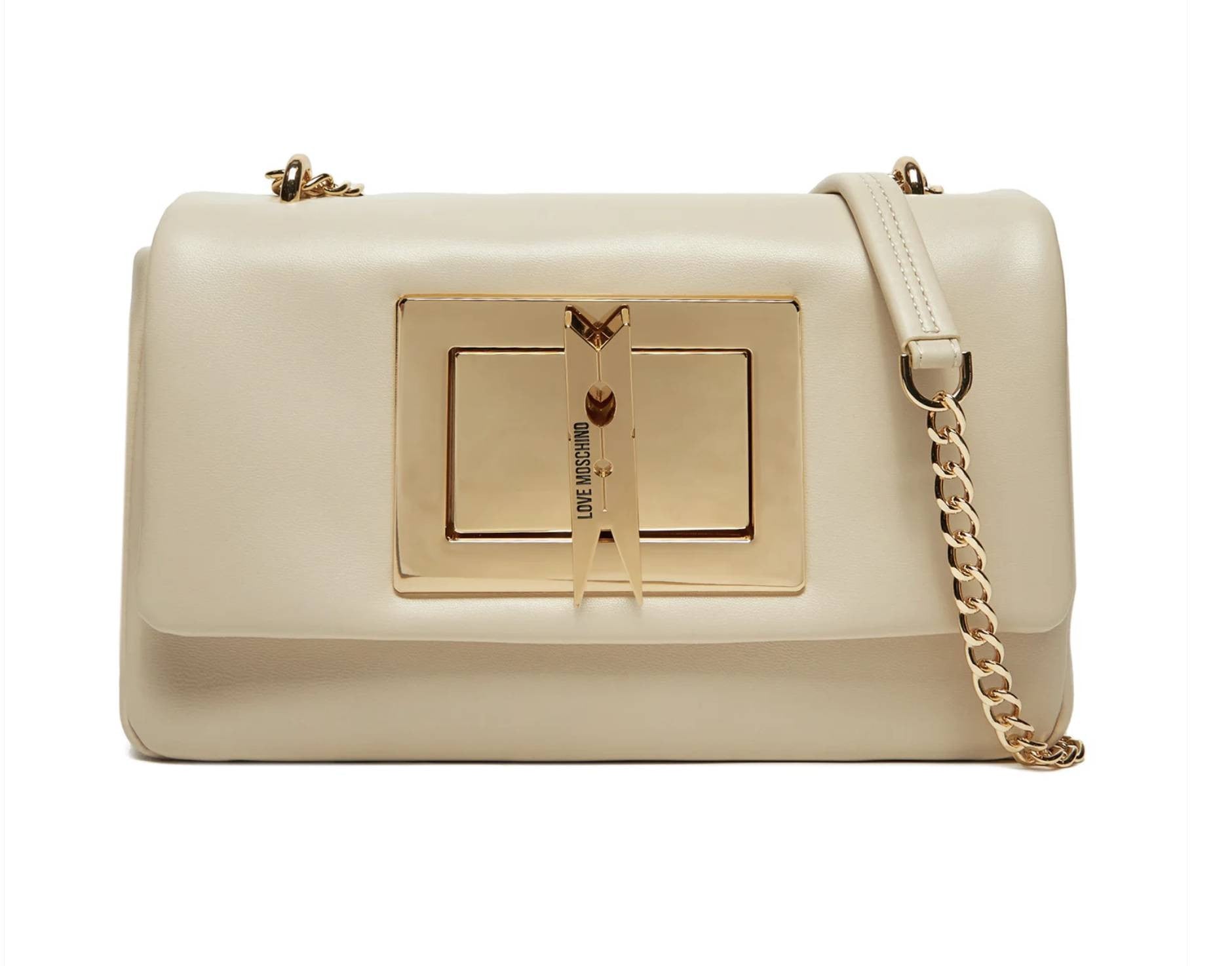 Borsa donna Love Moschino a spalla/tracolla in ecopelle avorio BS25MO48 JC4164PP1MLM0110