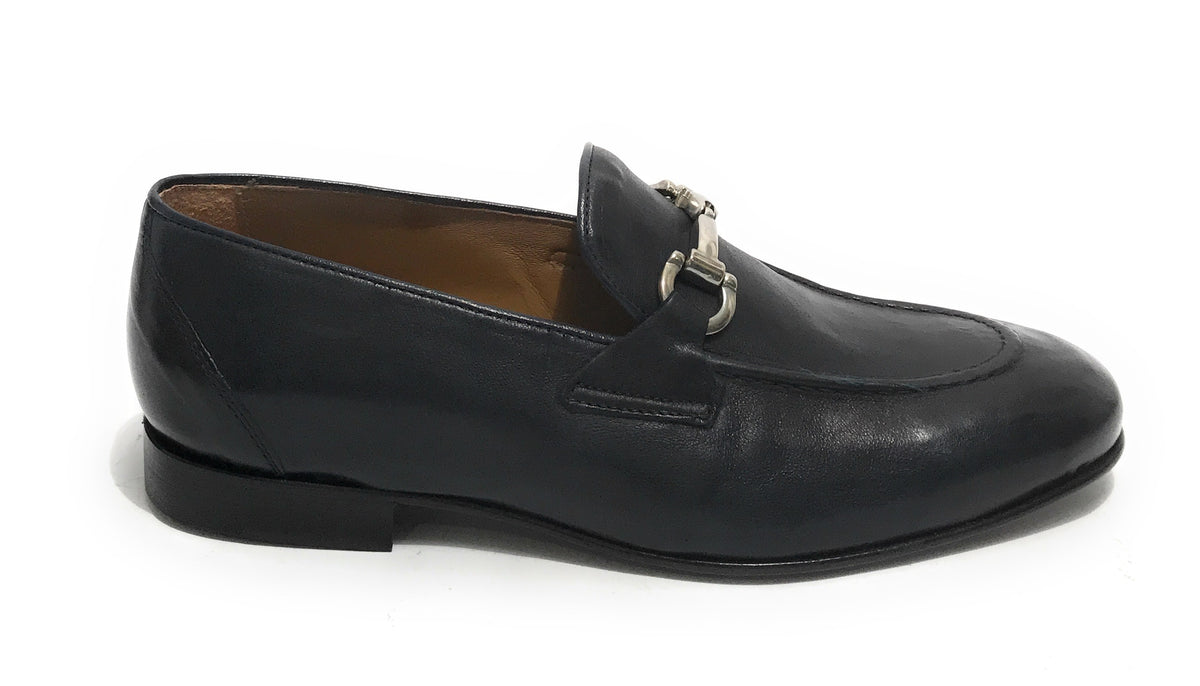 Mocassino uomo Elite con fibbia in pelle colore blu US21EL11